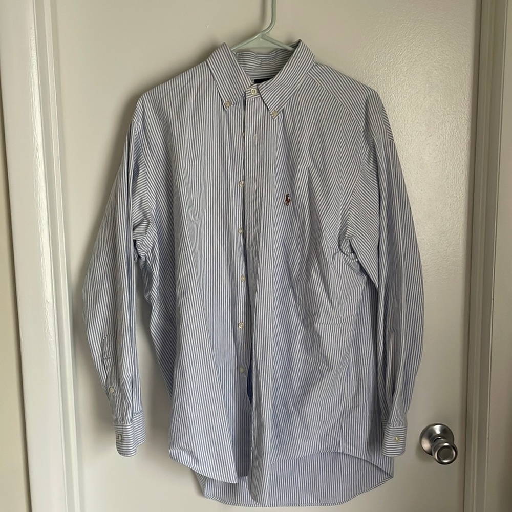 Polo Ralph Lauren Striped Blue Button Up 16-33